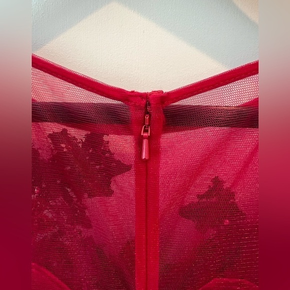 Jovani Burgundy Floral Embroidered Fit and Flare
Contemporary Dress M59787 - Picture 7 of 16